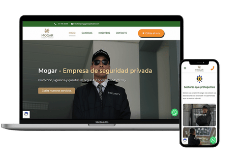 Mockup sitio web mogar