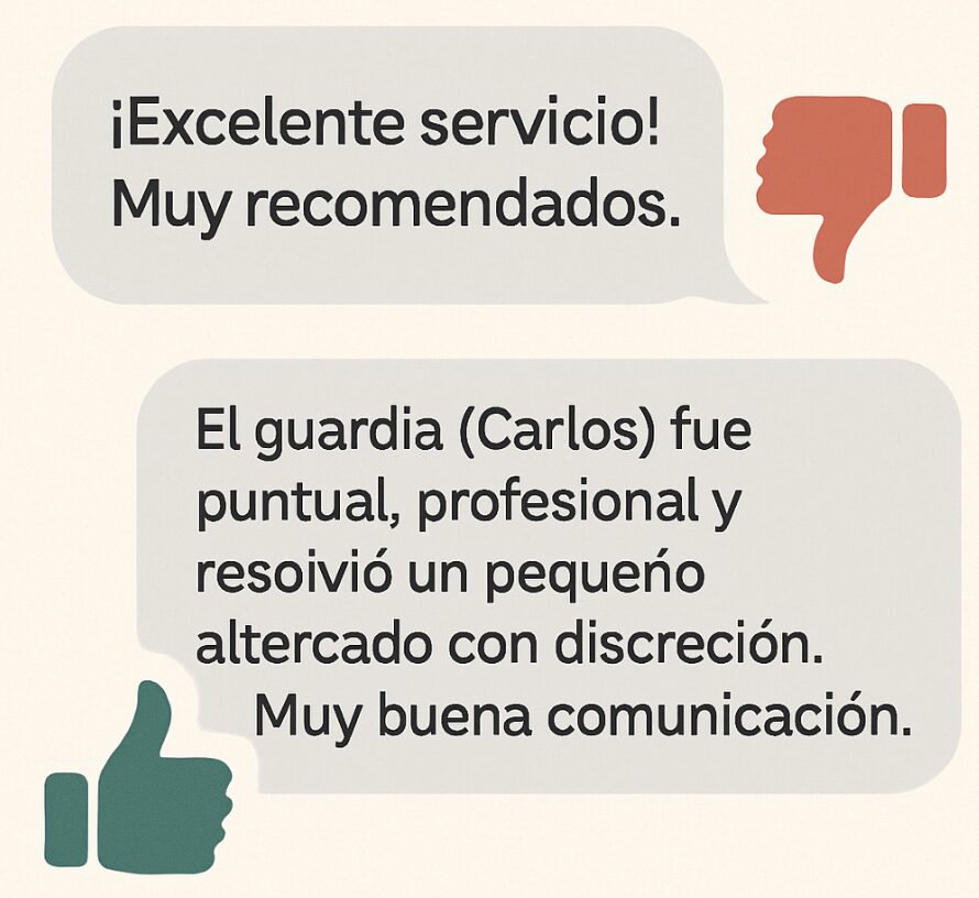 El impacto de las reseñas en la decisión de contratar una empresa de seguridad