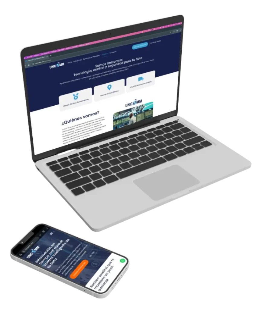 Mockup Sitio web Unicomm